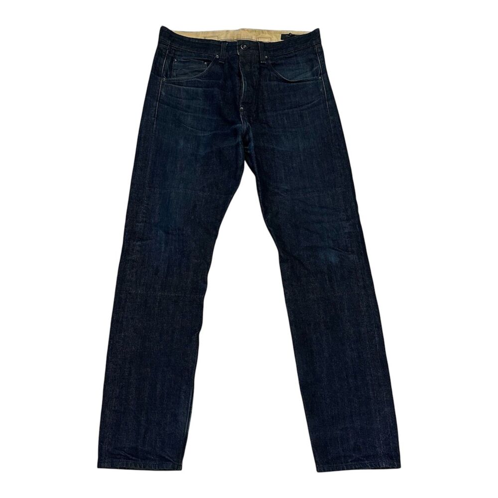 Rag & Bone Selvedge Raw Denim Slim Straight Dark Wash Size 34